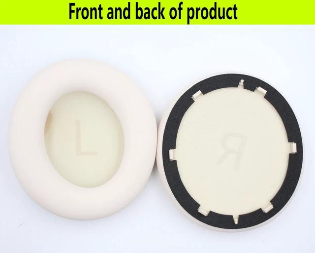 Alt view image 5 of 7 - Replacement Ear Pads for Anker Soundcore Space One Headphones Soft high-quality protein leather / Slow recovery memory foam ear pads / Ear cover-Flowing Silver