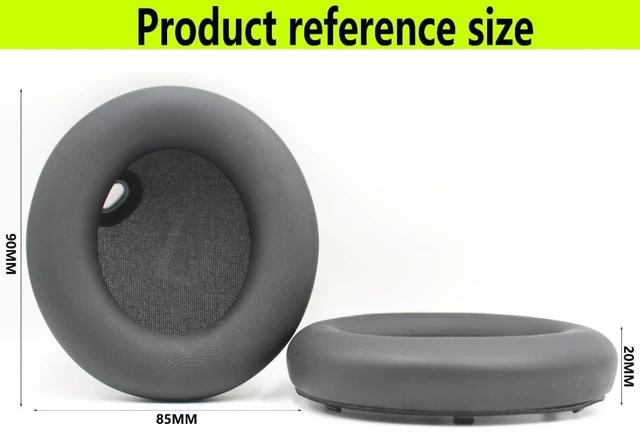 Alt view image 4 of 7 - Replacement Ear Pads for Anker Soundcore Space One Headphones Black Soft high-quality protein leather / Slow recovery memory foam ear pads / Ear cover