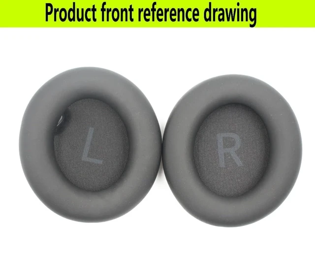 Alt view image 5 of 7 - Replacement Ear Pads for Anker Soundcore Space One Headphones Black Soft high-quality protein leather / Slow recovery memory foam ear pads / Ear cover