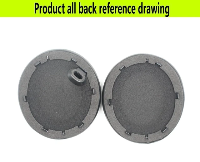Alt view image 6 of 7 - Replacement Ear Pads for Anker Soundcore Space One Headphones Black Soft high-quality protein leather / Slow recovery memory foam ear pads / Ear cover