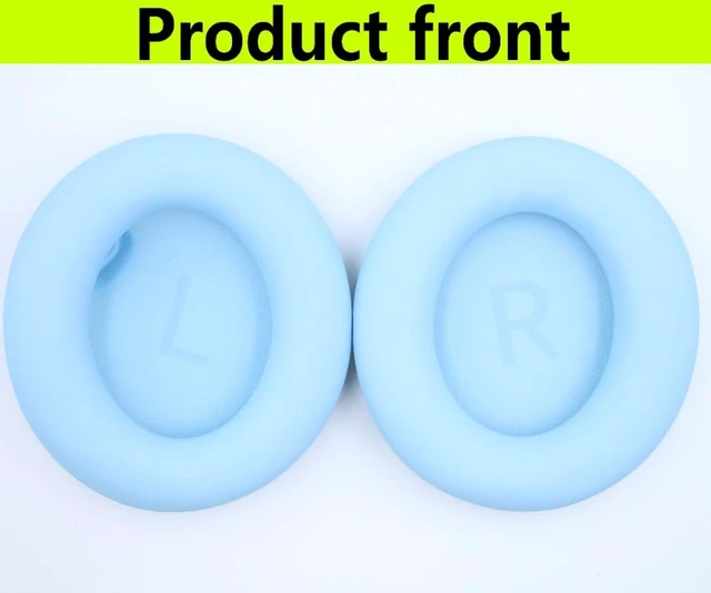 Alt view image 2 of 7 - Replacement Ear Pads for Anker Soundcore Space One Headphones Crystal Blue Soft high-quality protein leather / Slow recovery memory foam ear pads / Ear cover