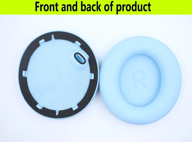 Alt view image 4 of 7 - Replacement Ear Pads for Anker Soundcore Space One Headphones Crystal Blue Soft high-quality protein leather / Slow recovery memory foam ear pads / Ear cover