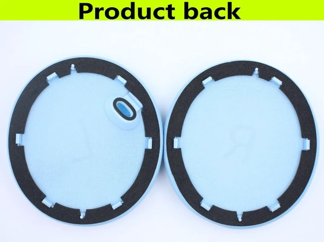 Alt view image 5 of 7 - Replacement Ear Pads for Anker Soundcore Space One Headphones Crystal Blue Soft high-quality protein leather / Slow recovery memory foam ear pads / Ear cover