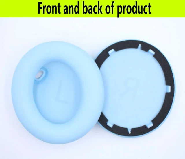 Alt view image 6 of 7 - Replacement Ear Pads for Anker Soundcore Space One Headphones Crystal Blue Soft high-quality protein leather / Slow recovery memory foam ear pads / Ear cover