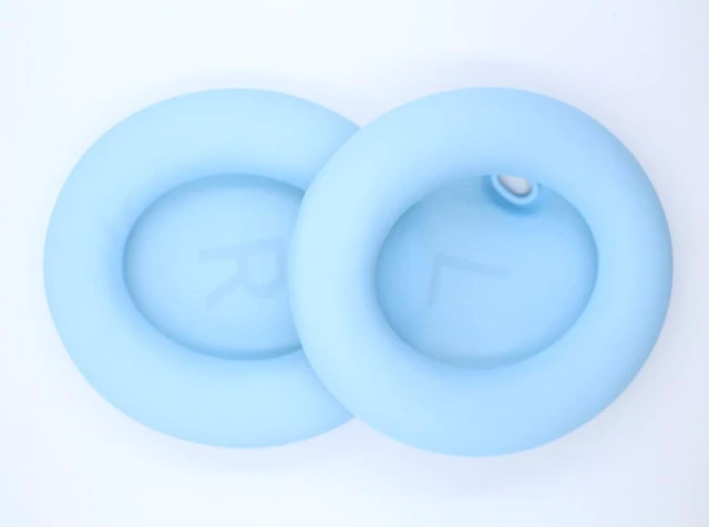 Alt view image 7 of 7 - Replacement Ear Pads for Anker Soundcore Space One Headphones Crystal Blue Soft high-quality protein leather / Slow recovery memory foam ear pads / Ear cover