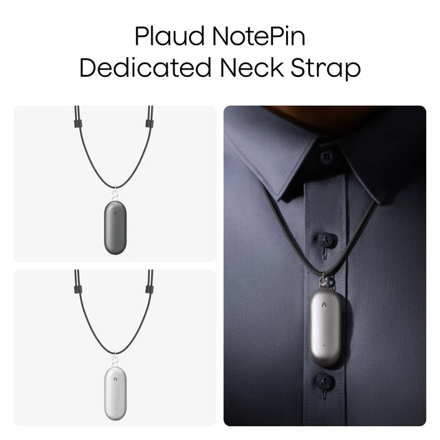 Alt view image 5 of 7 - NotePin Neck Strap Lanyard, Adjustable Length 815 inches, Secure Alloy Hook, Accessory for NotePin AI Voice Recorder