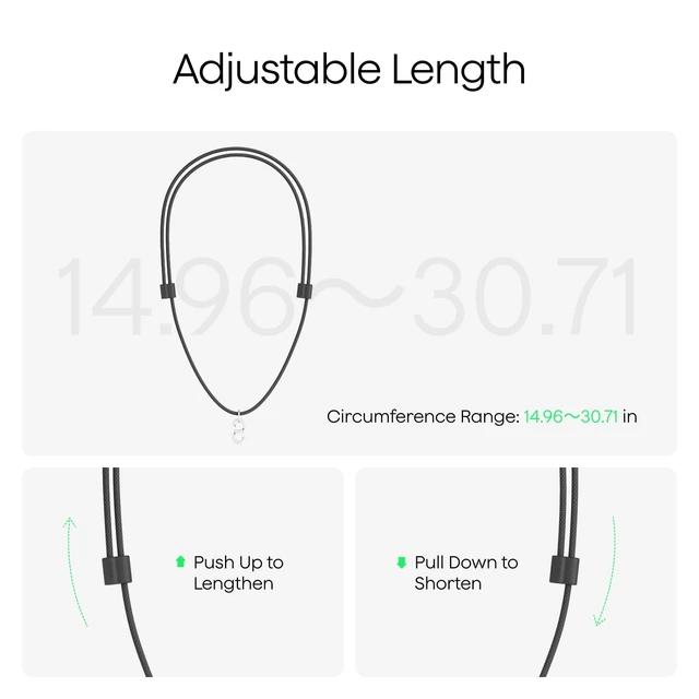 Alt view image 6 of 7 - NotePin Neck Strap Lanyard, Adjustable Length 815 inches, Secure Alloy Hook, Accessory for NotePin AI Voice Recorder