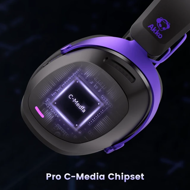 Alt view image 5 of 7 - GH300 Wireless Gaming Headphone, Quad-Mode Connectivity Black Headset with 50mm Drivers, Virtual 7.1 Surround Sound, Noise Cancelling Mic, RGB Lights Compatible with Laptop, Desktops