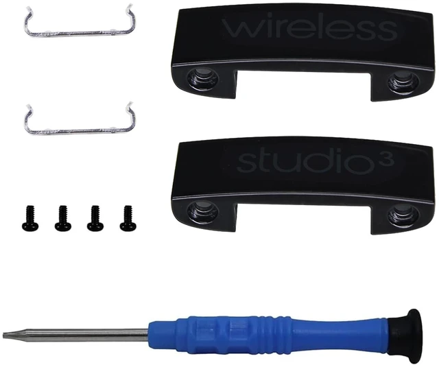 Main image of Replacement Headband Metal Folding Hinge Clip Cover Pin Repair Parts Set Compatible with Studio 3 Studio 3.0 Wireless Over-Ear Headphones,Great Fit and Durable(Black)