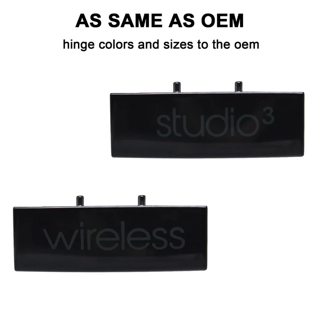 Alt view image 3 of 7 - Replacement Headband Metal Folding Hinge Clip Cover Pin Repair Parts Set Compatible with Studio 3 Studio 3.0 Wireless Over-Ear Headphones,Great Fit and Durable(Black)