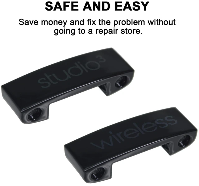Alt view image 5 of 7 - Replacement Headband Metal Folding Hinge Clip Cover Pin Repair Parts Set Compatible with Studio 3 Studio 3.0 Wireless Over-Ear Headphones,Great Fit and Durable(Black)