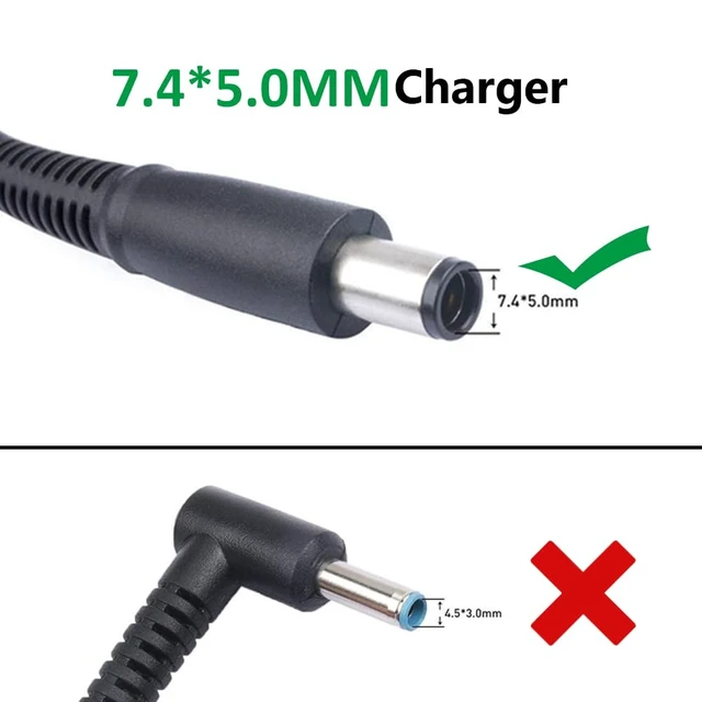 Alt view image 3 of 6 - 65W for HP Probook Laptop Charger 650 640 645 655 450 455 430 440 G1 for EliteBook 840 850 G2 G1 / Pavilion DV7 DV6 Power Cord