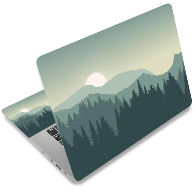 Main image of Laptop Skin Sticker Decal, 17 17.3 inch Laptop Art Decal Universal Cover, Decorative Stickers Notebook Skin Protector, Forest Sunset