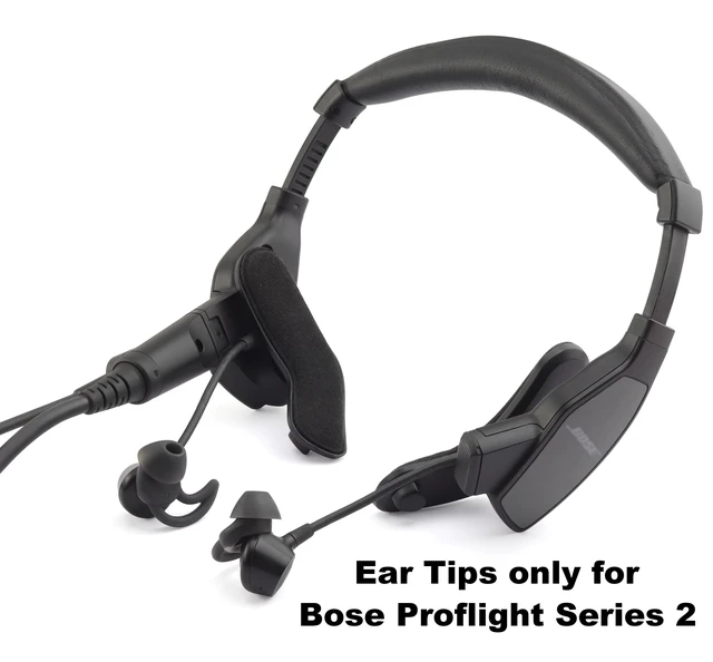 Alt view image 2 of 3 - Ear Tips for Bose Proflight Series 2 Aviation Headset Replacement 6-Pack