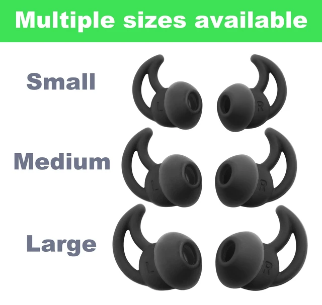 Alt view image 3 of 3 - Ear Tips for Bose Proflight Series 2 Aviation Headset Replacement 6-Pack
