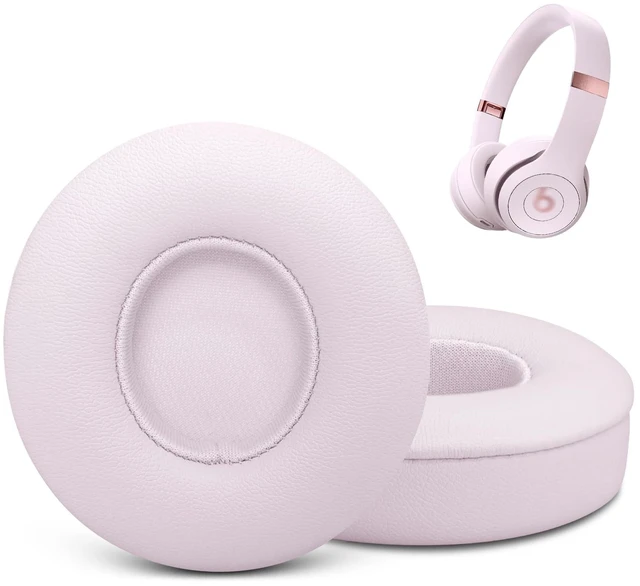 Main image of Replacement Earpads for Beats Solo 4 Wireless On-Ear Headphones -Cloud Pink Solo4 Ear Pad Cushions with Premium Protein Leather Durable Foam