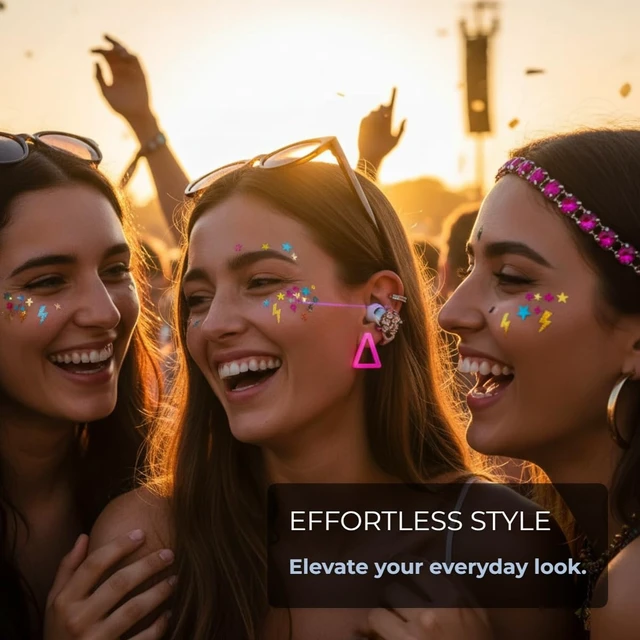 Alt view image 3 of 6 - Clip on Earbuds Open Ear Accessories for Bose Ultra Open Earbuds Lightweight Clip-On Decor for Wireless Earbuds (Headphones not Included) (Square Diamond (Silver))