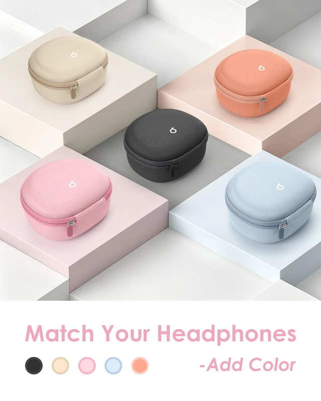 Alt view image 7 of 7 - Headphone Case for Soundcore/Beats/JBL Tune/Skullcandy/Bose/JLab/BERIBES for Over-Ear Noise Cancelling Foldable Headphones, Upgraded Splashproof, Hard Shell Protective Storage Bag