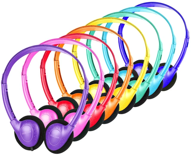 Main image of Kids Headphones Bulk for School Classroom 16 Pack Class Set Headphones for Students Teens Childern Adults. Laptop PC Computer Chromebook. School Testing Learning