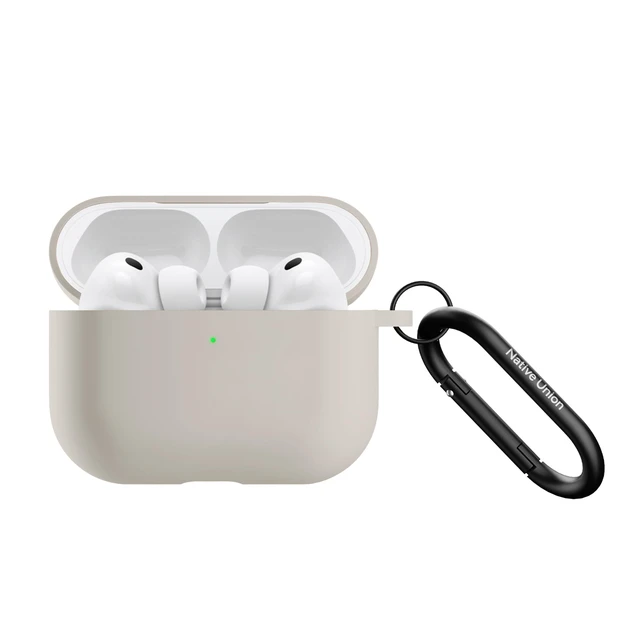 Alt view image 2 of 7 - Active Case for AirPods Pro 3 Silky Smooth Matte Silicone Case with Clip to Attach Anywhere (Sandstone)