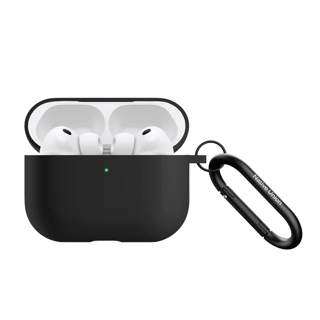 Alt view image 2 of 7 - Active Case for AirPods Pro 3 Silky Smooth Matte Silicone Case with Clip to Attach Anywhere (Black)