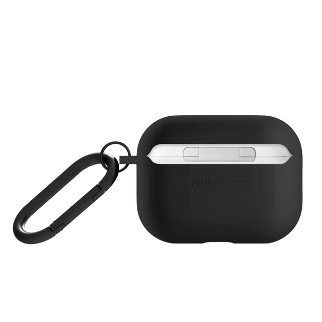 Alt view image 3 of 7 - Active Case for AirPods Pro 3 Silky Smooth Matte Silicone Case with Clip to Attach Anywhere (Black)