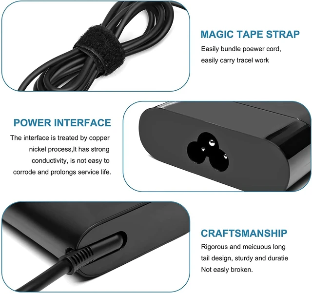 Alt view image 3 of 4 - AC Charger for HP ZBook Studio G4/5/6/7/8 150W 7.7A Power Adapter for G3/G4/G5/G6/G7/G8, Fury 15/17 G7/G8, 15u G3, 15v x360 G5, OMEN/Pavilion 15/17 Laptop