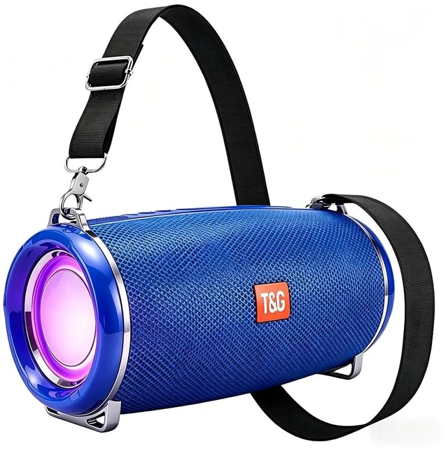 Main image of 20W Loud Ourdoor Speaker with Strap, IPX5 Waterproof Portable Boombox 12H playtime, Deep base, Travel Bluetooth speaker,FM radio, TF/ USB/TWS. Ideal rugged gift for men, beach, golf,blue