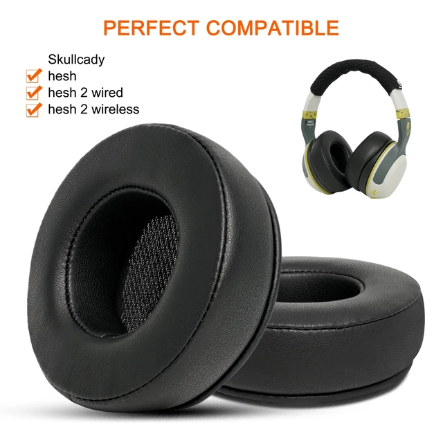 Alt view image 2 of 7 - Gvoears Upgraded Earpads for Skullcandy Hesh Wired/Hesh 2 Wireless Over-Ear Headphones, Hesh 2 Wireless Replacement Earpads, Soft & Comfortable Memroy Foam, Durable Leather