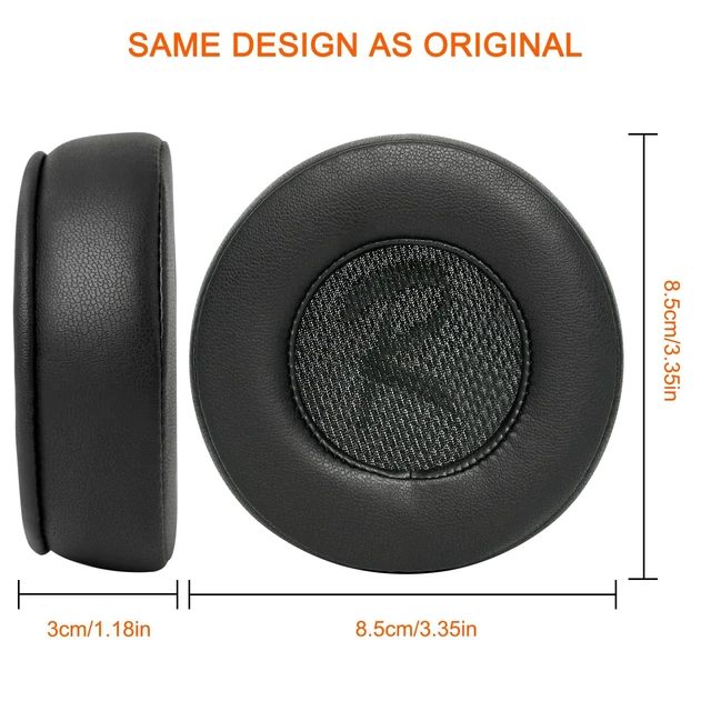 Alt view image 3 of 7 - Gvoears Upgraded Earpads for Skullcandy Hesh Wired/Hesh 2 Wireless Over-Ear Headphones, Hesh 2 Wireless Replacement Earpads, Soft & Comfortable Memroy Foam, Durable Leather