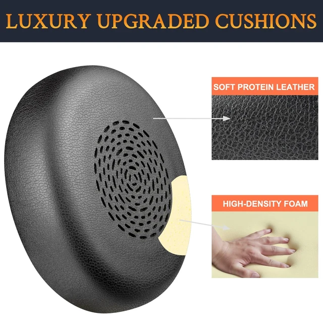 Alt view image 5 of 7 - Ear Cushions for Jabra Evolve2 75 - Black (Not Fit Evolve 75), Earpads for Evolve2 75 On-ear Headphones