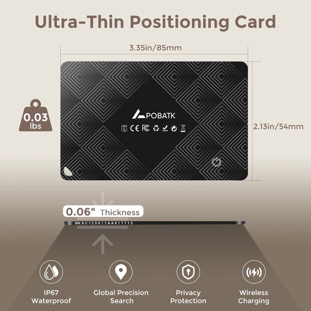 Alt view image 2 of 5 - Card Tracker for Wallet, Works with Find My (iOS Only) - Ultra-Slim Wallet Finder Card, Rechargeable Smart Locator Tag Like Wallet Tracker Card, Bags & Luggage 2 Pack