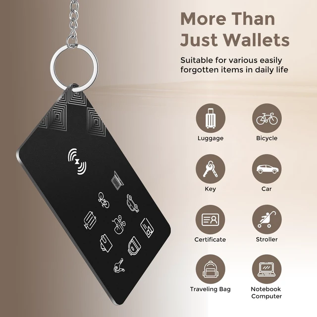 Alt view image 5 of 5 - Card Tracker for Wallet, Works with Find My (iOS Only) - Ultra-Slim Wallet Finder Card, Rechargeable Smart Locator Tag Like Wallet Tracker Card, Bags & Luggage 2 Pack