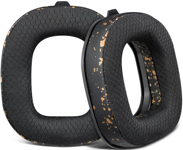 Main image of Replacement Earpads for Astro A50 Gen3 (Do Not Fit A50 Gen 4) Headset, Ear Pads Cushions with Durable Mesh Fabric, Noise Isolation Foam - Black Gold