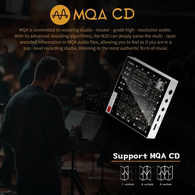 Alt view image 7 of 7 - SMSL M20 MQA DAC Headphone Amplifier 4* CS43131 DAC Chip Gaming Decoder USB1.1 /2.0 XU316 768kHz/32Bit DSD256 PCM Filter USB DAC 3.5mm & 4.4mm Headphone Amp Audio Decoder Black