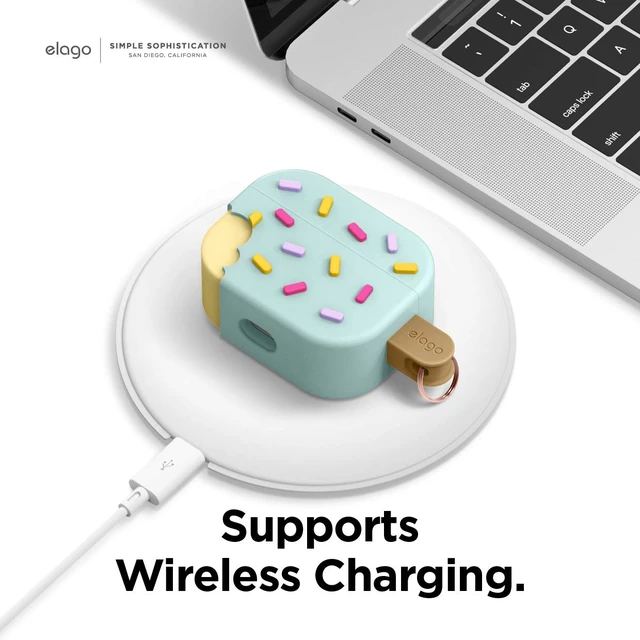 Alt view image 5 of 7 - Ice Cream Case with Keychain for AirPods Pro (Mint)