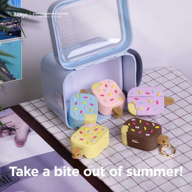 Alt view image 2 of 7 - Ice Cream Case with Keychain for AirPods Pro (Blueberry)
