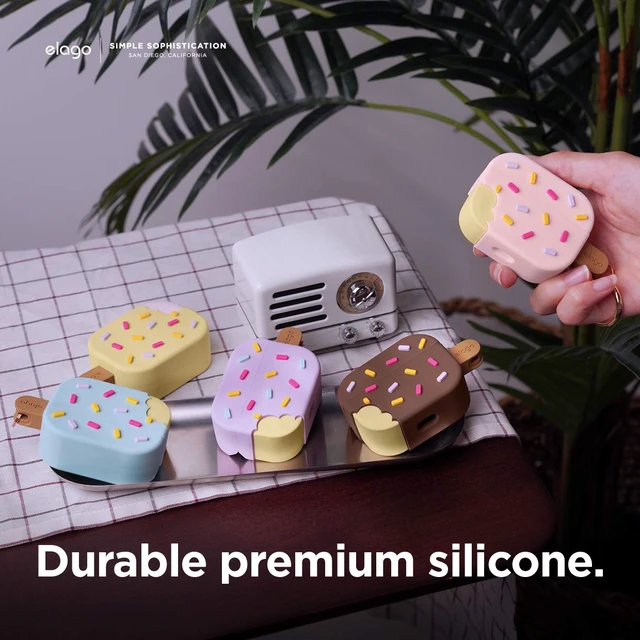 Alt view image 4 of 7 - Ice Cream Case with Keychain for AirPods Pro (Strawberry)