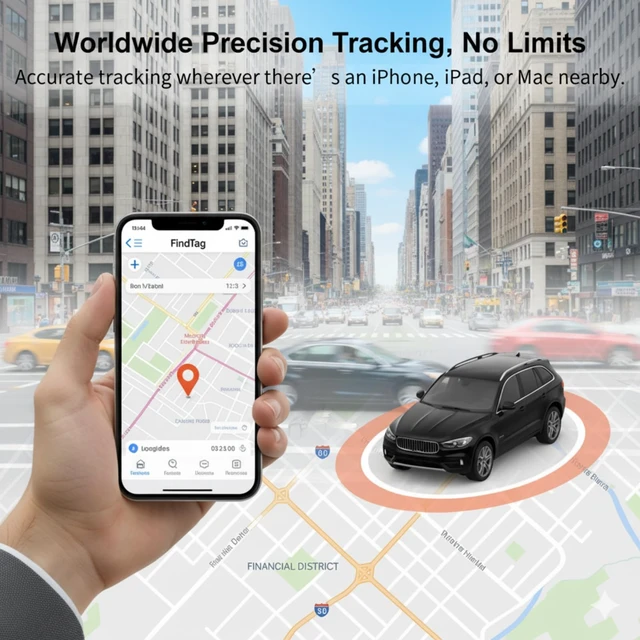 Alt view image 5 of 7 - Car Tracking Devices Hidden GPS Vehicle Tracker No Subscription iOS Only Magnetic Waterproof Case Mini Real Time GPS Locator Worldwide Car Locator for Kids Bike Moto Truck No SIM Card No Monthly Fee