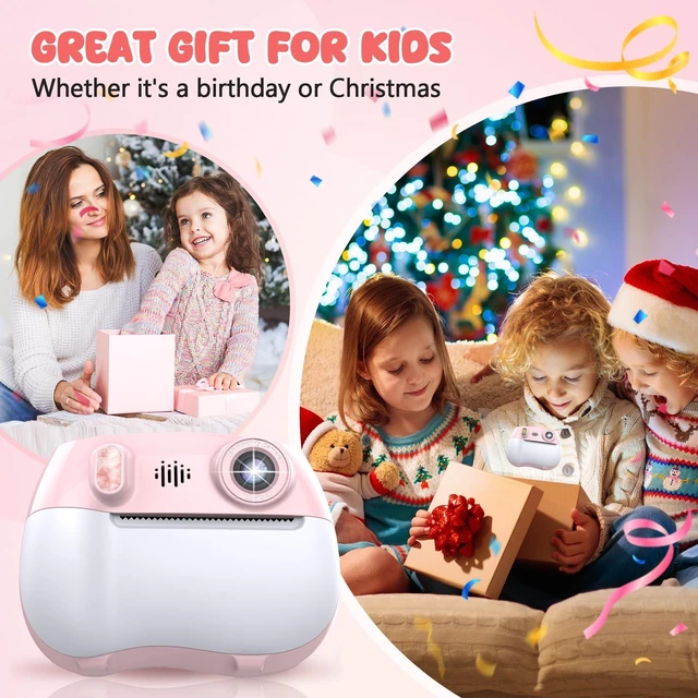 Alt view image 5 of 7 - Kids Camera Instant Print 1080P Front Rear Dual Selfie - Toddler Cameras with Digital Video Games,32GB & 5-Colored Print Paper/ 250 Photos,Easy to Use & Great Toys Gifts for Boys Girls, Ages 3-12