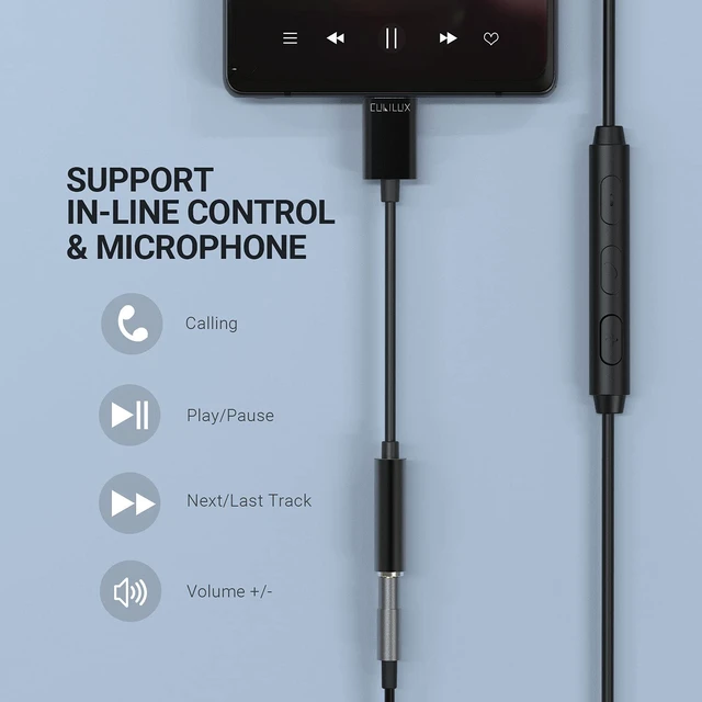 Alt view image 3 of 6 - USB C Headphone Adapter with 192KHz/24-bit DAC Compatible with Samsung S25/S24/S23/S22 Ultra, Tab S10/S9/S8/S7/S6, iPhone 17/16/15, iPad Pro 13/12.9/11, iPad Air 13/11h, Pixel 10/9/8/7/6 Pro