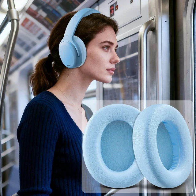 Alt view image 5 of 6 - Earpads for Skullcandy Crusher ANC 2(ANC2) - Preppy Blue Do Not Fit Crusher ANC Wireless Headphones