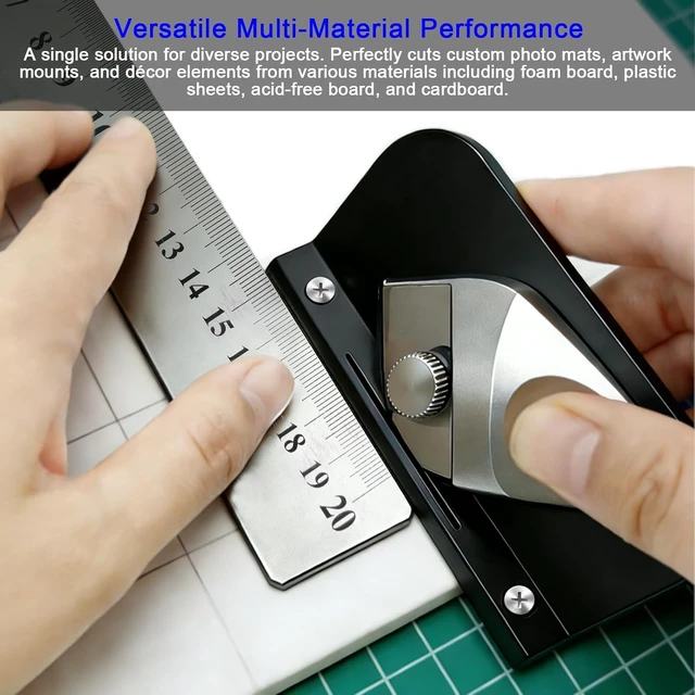 Alt view image 2 of 5 - 45° Bevel Retractable Mat Cutter Cutting Cutter Tool for Framing, Artwork Push Style Mat Board Cutting Cutter Tool for Framing, Artwork, Custom Mat Board, Picture Frames 45° Bevel Retractable