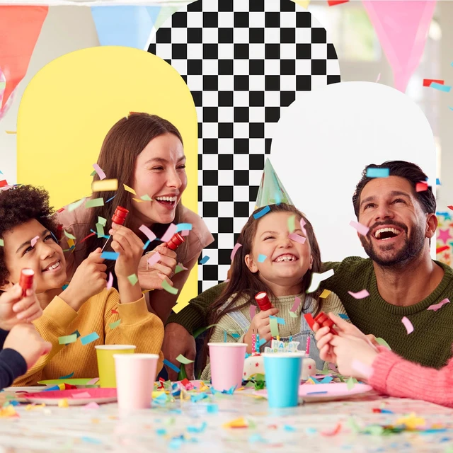Alt view image 6 of 6 - 3 Happy Arch Cover, White, Yellow, Black-White, Simple Style Fitted Stretch Spandex Backdrop, One Happy Dude Theme for Birthday, 4ft 5ft 6ft Frames, Kids Party Sport Event