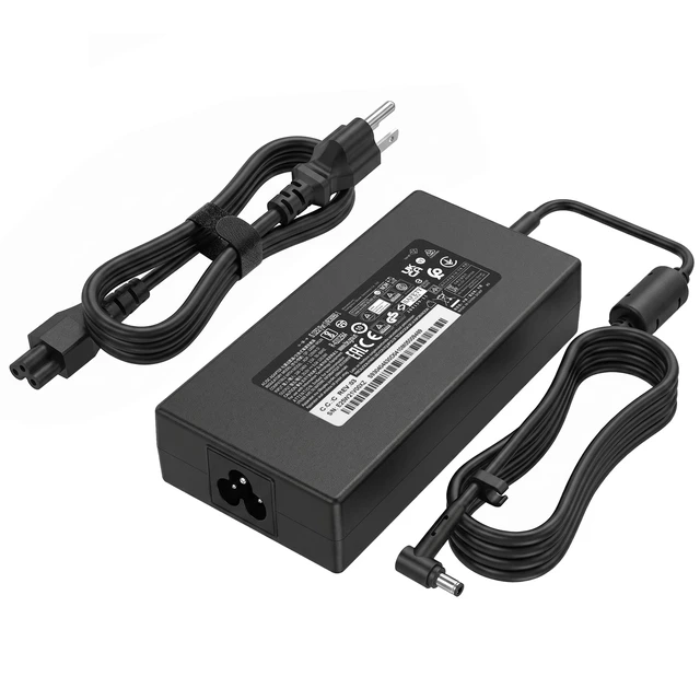 Alt view image 2 of 7 - 120W Laptop Charger Compatible with MSI Thin GF63, Thin 15 A15, Cyborg 15 14, Replace A17-120P2A ADP-120VH D AC Adapter