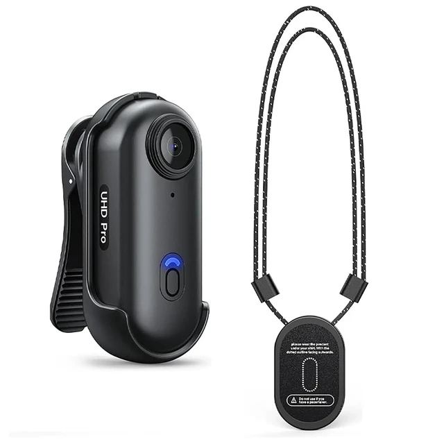 Alt view image 2 of 7 - 4K Mini Action Camera, Included 64GB, Wearable Camera with 360°Rotatable Clip & Magnetic Clip, for Lecture, Traveling, Pet Walking and Outdoors Activities JS-10B Full Packaging
