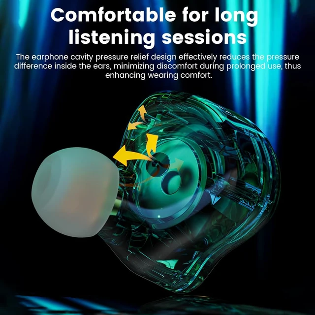 Alt view image 5 of 7 - Qkz Ak6 Lucky in Ear Monitor, HiFi Wired Earbuds, Tunable Sound Wired Headphones Gaming Earbuds with 3-Level Adjusting Switch, Detachable Cable for Music Gaming Video Calling (Green)