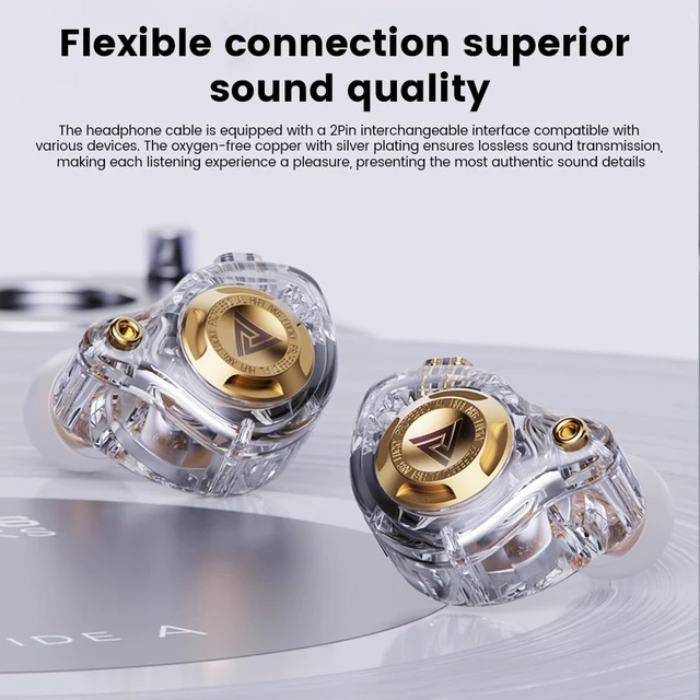 Alt view image 5 of 7 - Qkz Ak6 Lucky in Ear Monitor, HiFi Wired Earbuds, Tunable Sound Wired Headphones Gaming Earbuds with 3-Level Adjusting Switch, Detachable Cable for Music Gaming Video Calling (White)