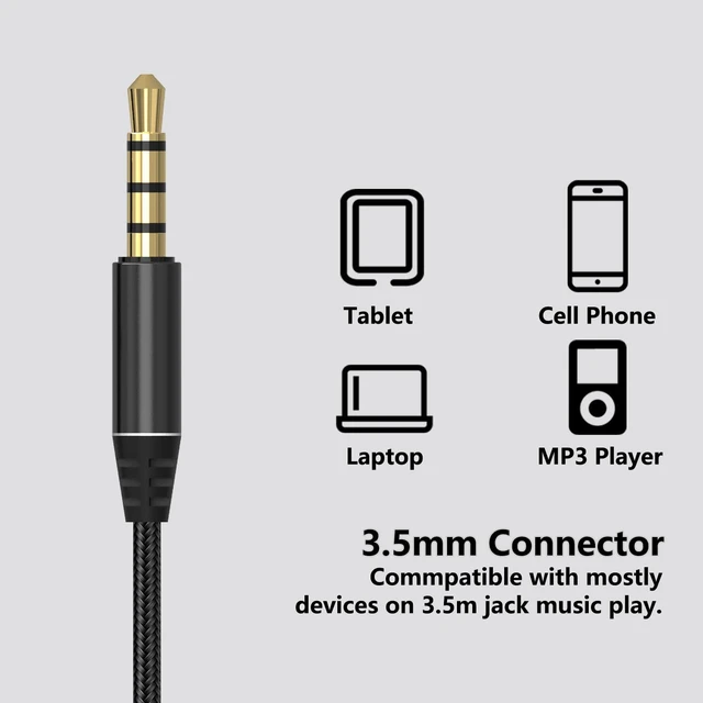 Alt view image 4 of 7 - Wired Earbuds, Running Headphones with Microphone, Volume Control Earphones with Sporting Hook for Workout Sports Exercise Jogging Gym, Compatible Smartphones Mp3 Tablet Laptop 3.5mm