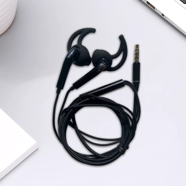 Alt view image 6 of 7 - Wired Earbuds, Running Headphones with Microphone, Volume Control Earphones with Sporting Hook for Workout Sports Exercise Jogging Gym, Compatible Smartphones Mp3 Tablet Laptop 3.5mm